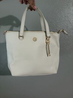 Anne Klein White Saffiano Tote Bag