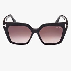 Tom Ford WINONA FT 1030 Shiny Black/Light Violet Shaded 53/15/140 women Sunglasses
