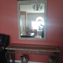 Mirror And Table Set Vintage