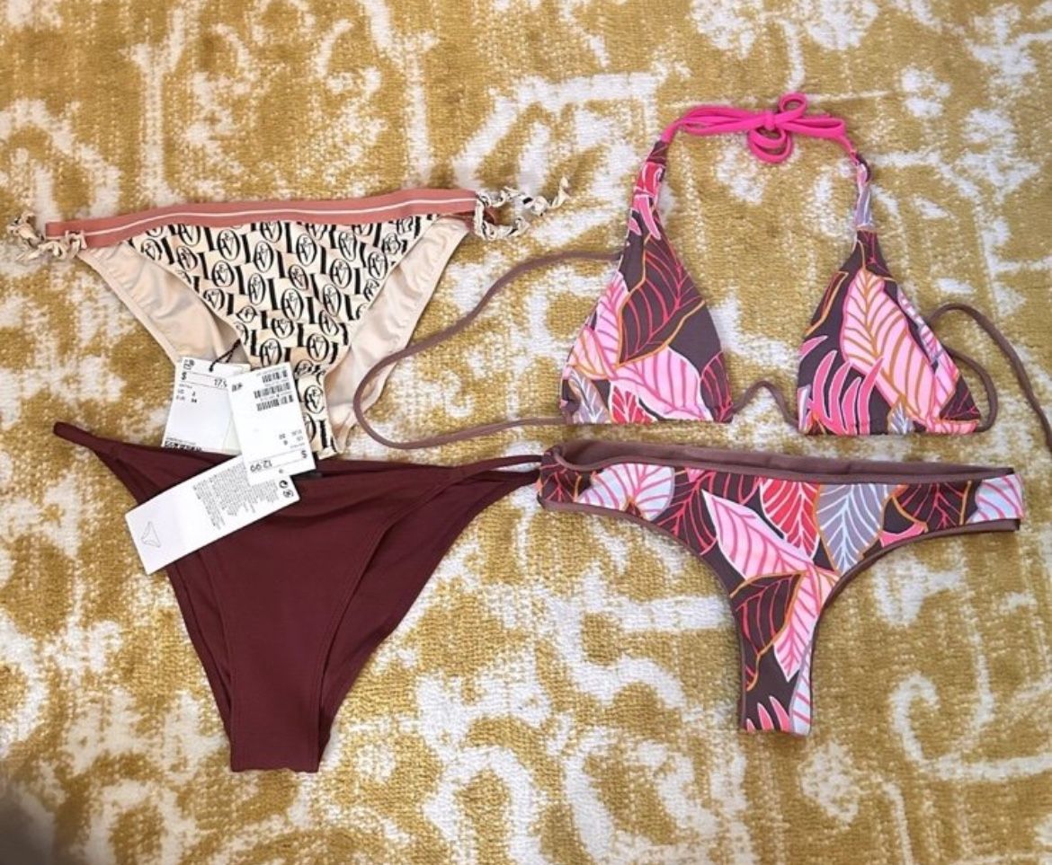 Lot Of 4 BNWT H&M And Maaji Bikini Tops And Bottoms