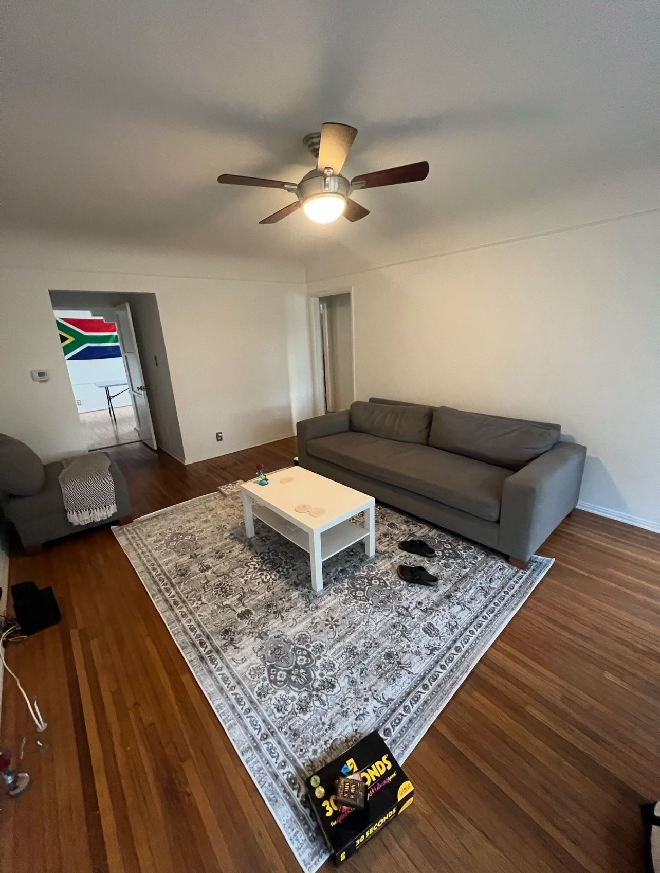 Custom Grey Couch and Ottoman