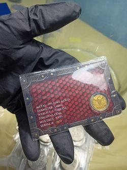 999 Fine Gold 1/1000 oz Mini Coin – Serial #0850
