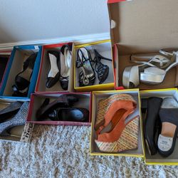 Lot of Heel And Wedges And Tap Shoes. 