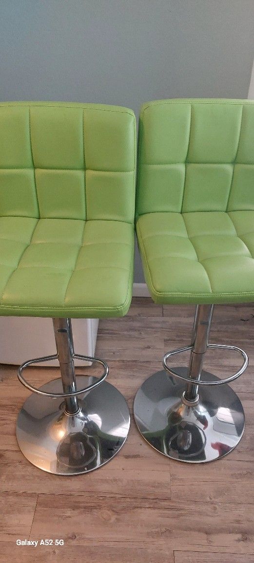 2 Bar Stool  Green
