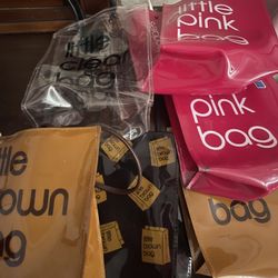 Little brown bag, little pink bag, little clear bag, little black bag