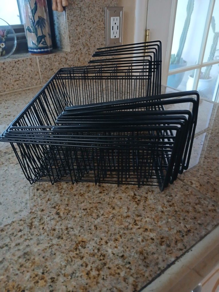 NEW 6 PACK Hanging Under Shelf Storage Basket