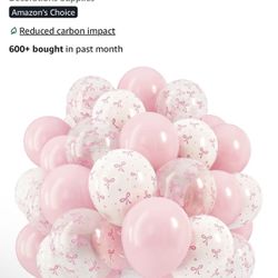 35 Piece Pink Bow Balloon Set
