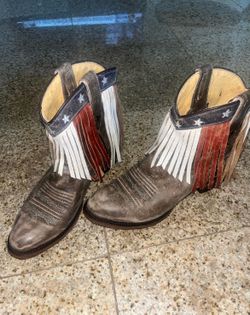 Women’s ROPER womens Patriotic FringeWestern Boot size 6