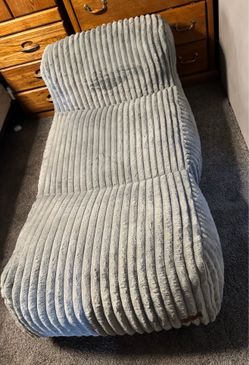 Light Grey Modular Floor Chaise Lounge, Convertible Sofa Bed with Adjustable Backrest, Deep Seat