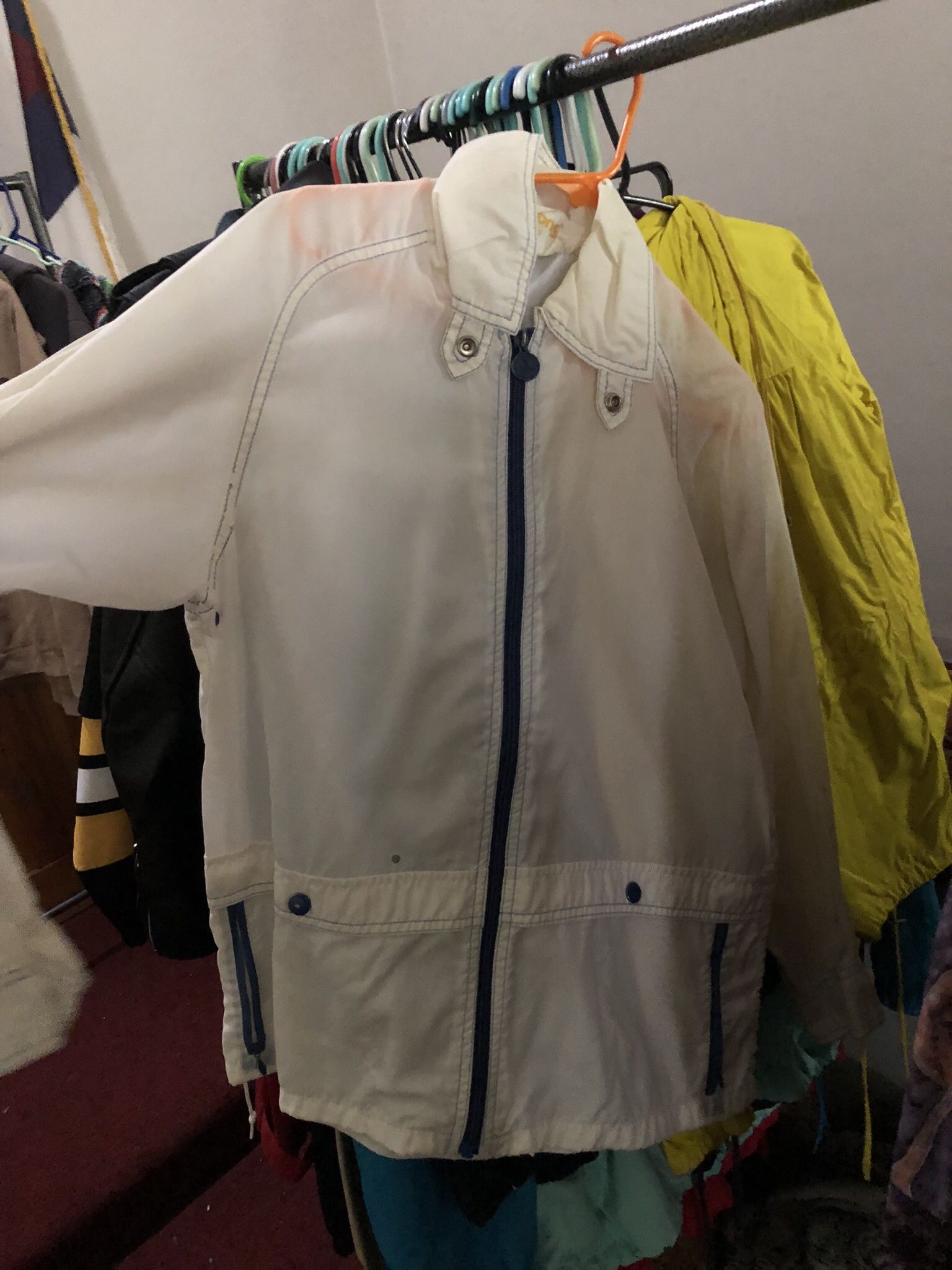 Vintage Clear/white Windbreaker