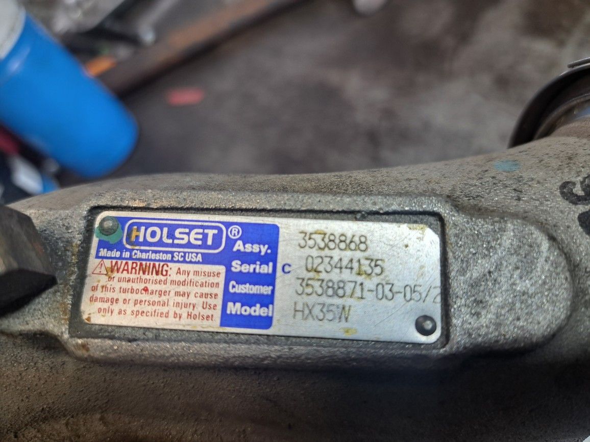 HOLSET HX35 TURBO. LOW MILES AMAZING CONDITION