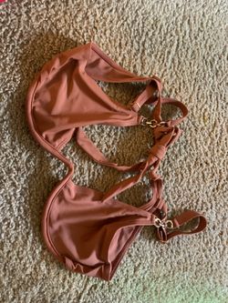 tan bikini top
