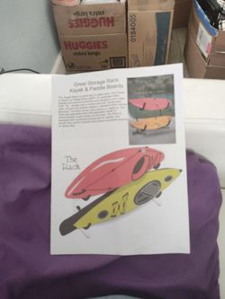 Kayak & paddle board storage rack