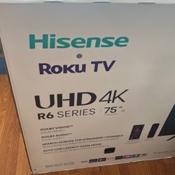 Hisense 75" Class 4K UHD LCD Roku Smart TV HDR R6 Series 75R6E3