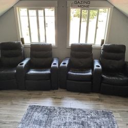 Four Reclining Theater Seats