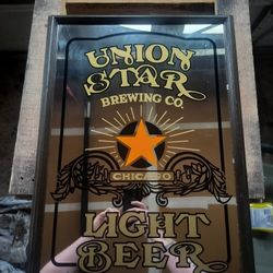 Union Star Beer Sign Mirror 