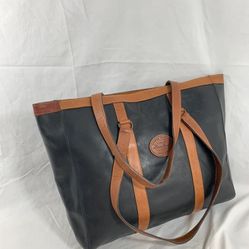  Vintage Leather Eddie Bauer Tote Bag