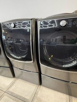 LG front load washer and electric dryer set