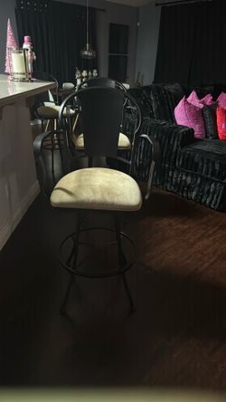 Wrought Iron Bar Height Barstools