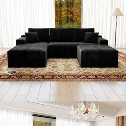 U-shaped sectional couch, for 5 person