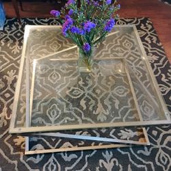Coffee Table - Glass, Metal