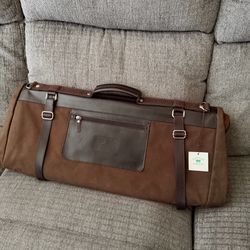 ✈️ New! Chocolate Brown Cutter & Buck Hanging Garment Travel Bag w Handles & Adjustable Straps