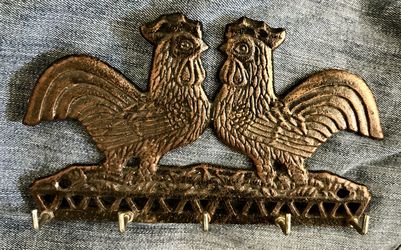 Copper Rooster Key Holder