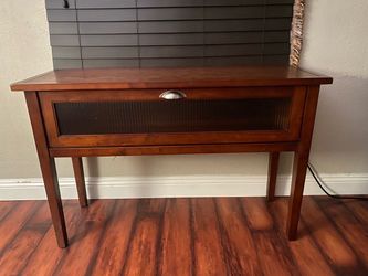 Table with glass front