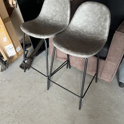 Gray counter height stools