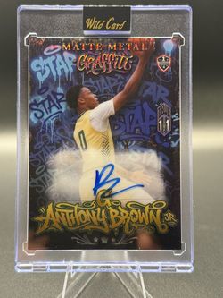 Anthony Brown Jr. Wild Card Matte Metal Graffiti True 1/1 Auto