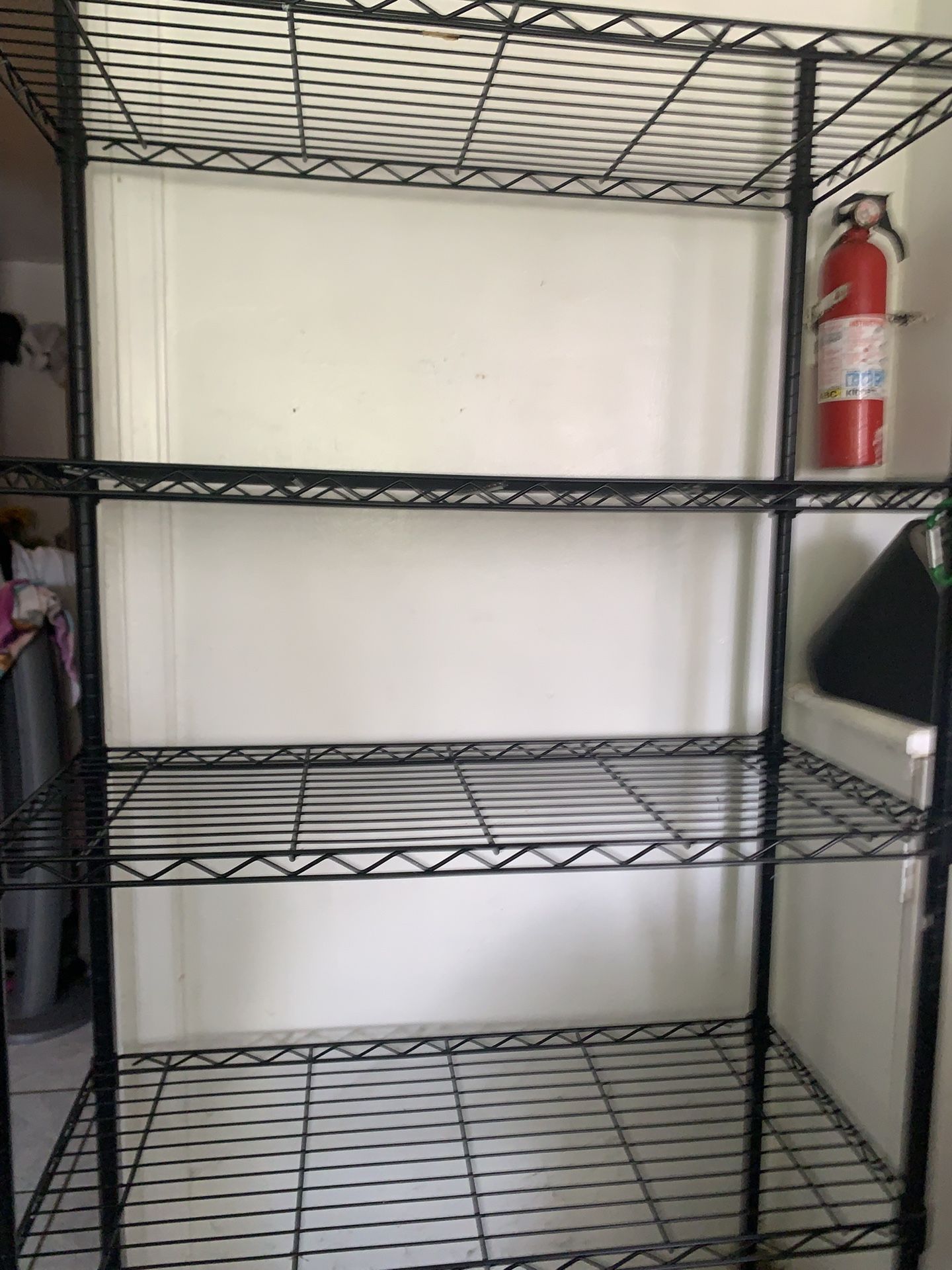 5-Tier Steel Wire Shelving Unit in Black