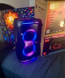 JBL ~ Partybox 120 Portable Bluetooth Party Speaker Powerful Bass, JBL Pro Sound, LED Lights (NO MIC)