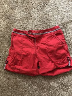 Mid Waist Red Casual Summer Shorts Size 2