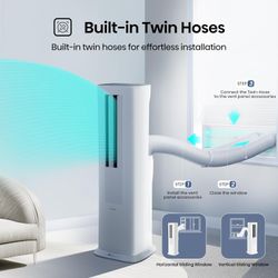Hisense API0825UW1D Smart Inverter Twin Hose 8,000 BTU