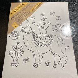 Llama And Sloth Canvas To Color