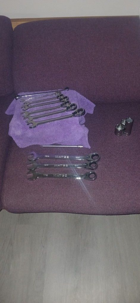 Matco And Bluepoint Ratcheting Wrenches, Sockets