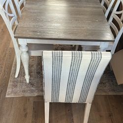 Basset Oak Dinning Room Table With Six Chairs