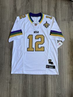 MENS CHRIS OLAVE NEW ORLEANS SAINTS JERSEY L MARDI GRAS