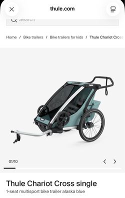 Thule Chariot Cross 1 Single Multi-Sport Bike Trailer / Jogging Stroller