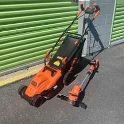 Black And Decker Electric Corded 15inch Mower W Weedeater 