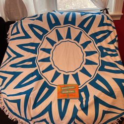 New 63” Diameter Beach Towel