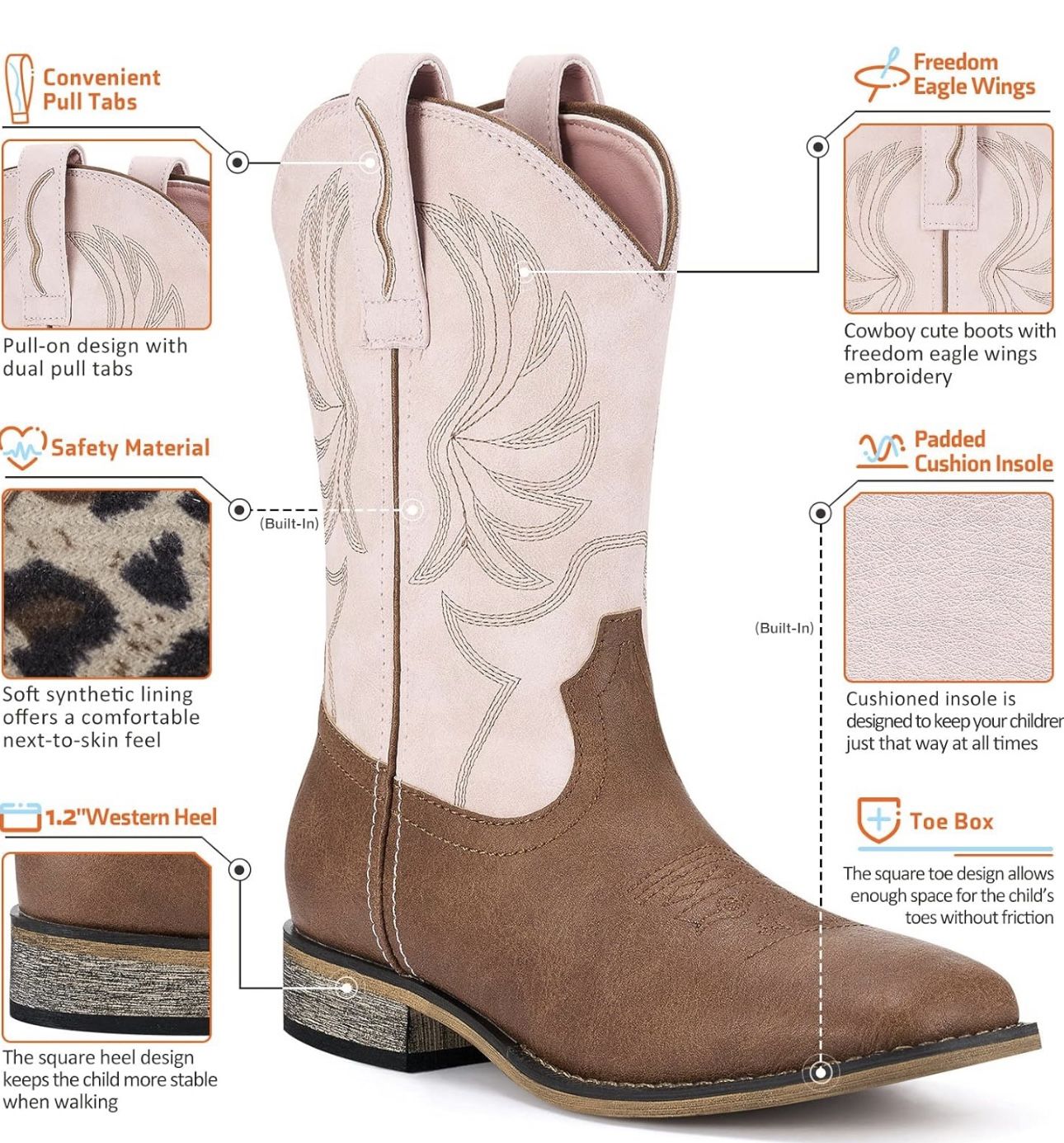 Cowgirl Western Square Toe Boots