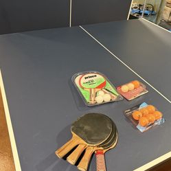 Table Tennis - Foldable and like new with paddles & balls included, just needs net which is about 10.00 dollars 