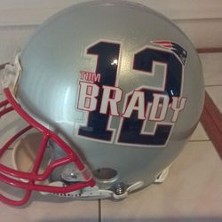 Tom Brady full sized New England patriots Riddell football helmet jersey 