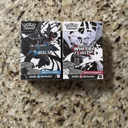 Sealed Black Bolt And White Flare Booster Bundle