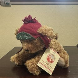 2002 Hallmark Buddy Hollyday Dog Stuffed Plush Puppy Christmas Dog NWT 9"