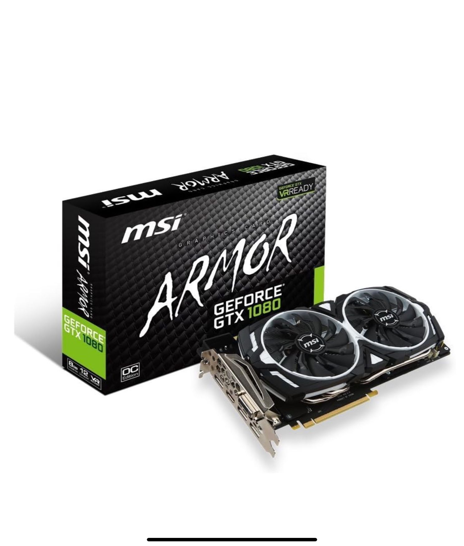 MSI Gaming GeForce GTX 1080 8GB GDDR5X SLI DirectX 12 VR Ready Graphics Card (GTX 1080 ARMOR 8G OC) 