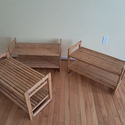 Versatile 3-Piece Stackable Bamboo Shoe Racks 