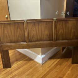 Wooden headboard, dresser and nightstand