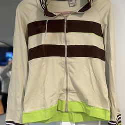 Striped Cream and Brown Women's Jacket